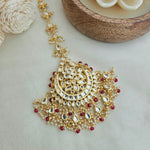 Ruby and kundan maang tikka