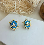Kundan firoza studs