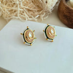 Beautiful peach kundan studs