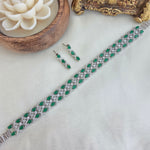 Emerald diamond choker set