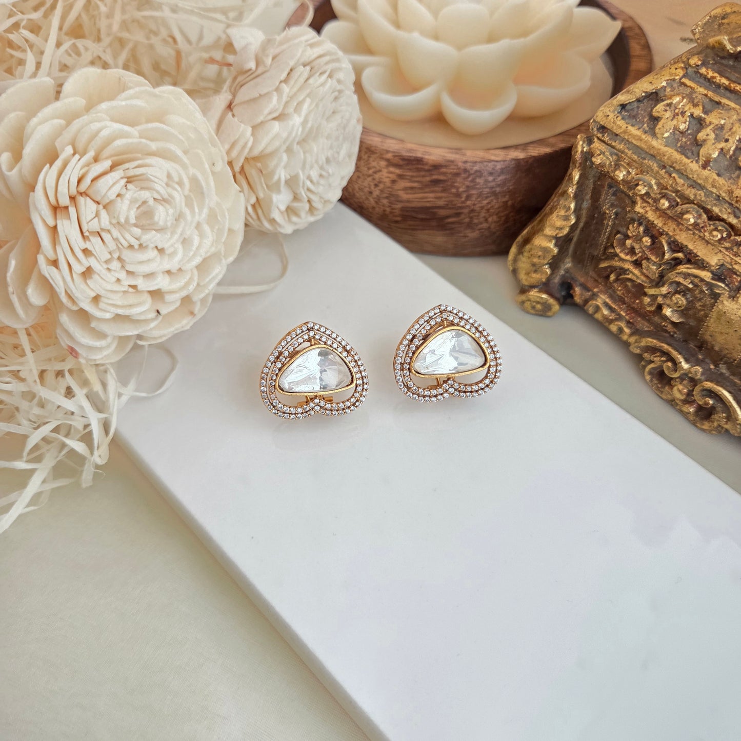 Victorian heart studs