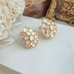 Royal cluster polki studs