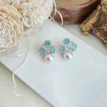 Paraiba pearl drop  earrings