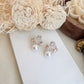 Champagne pearl drop earings