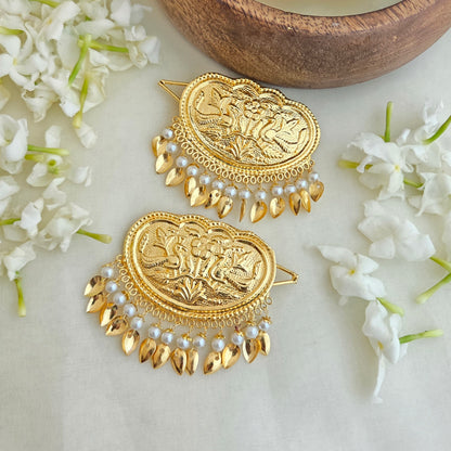 Punjabi traditional pipalpatti hairpins ( 1 pair )