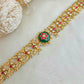 Antique gold finish emerald stone headband