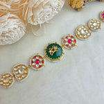 Peacock emerald headband