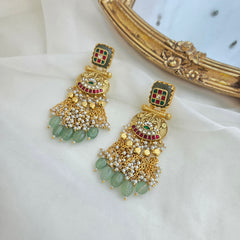 Golden dangler earrings