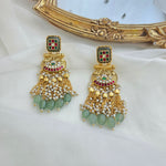 Golden dangler earrings