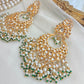 Kundan and pearl chandbali