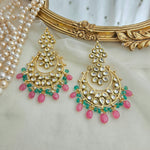 Kundan chandbali earrings