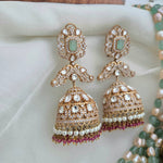 Diamond polki jhumka