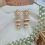 Moissanite polki layerd jhumki