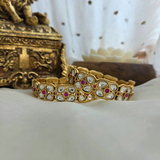 Polki style openable kada ( one pair )