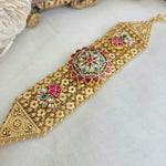 Floral medallion bracelet