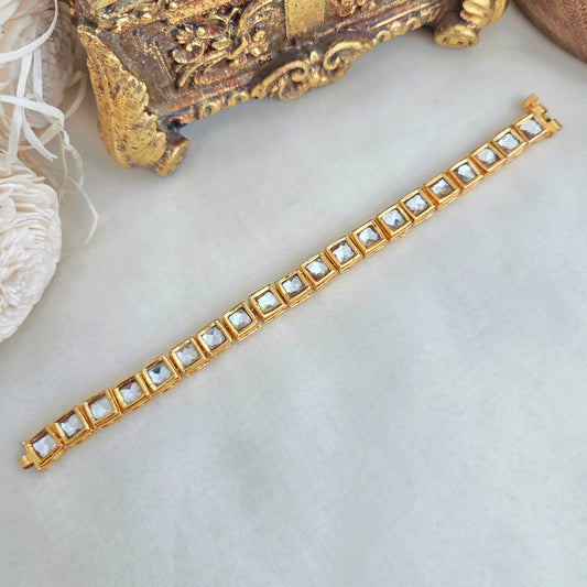 Kundan and  gold plated  bracelet