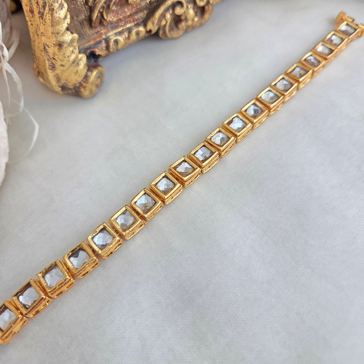 Kundan and  gold plated  bracelet