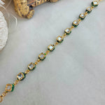 Meenakari kundan floral bracelet