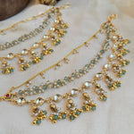 Kundan and pearl earchain