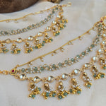 Kundan and pearl earchain