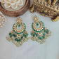 Emerald kundan chandbali
