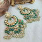Emerald kundan chandbali