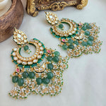 Emerald kundan chandbali