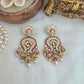 Kundan polki ruby danglers