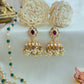Polki and ruby small jhumki