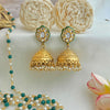Kundan meenakari and golden jhumki