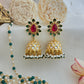 Beautiful meenakari floral jhumka