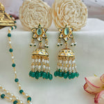 Pearl and flourite jhumki