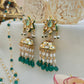 Pearl and flourite jhumki