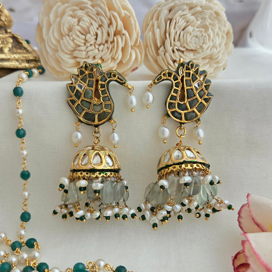 Beautiful peacock jhumka