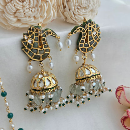 Beautiful peacock jhumka