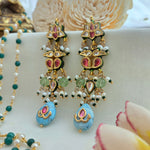 Kundan and firoza drop earings