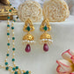 Golden and ruby drop jhumki