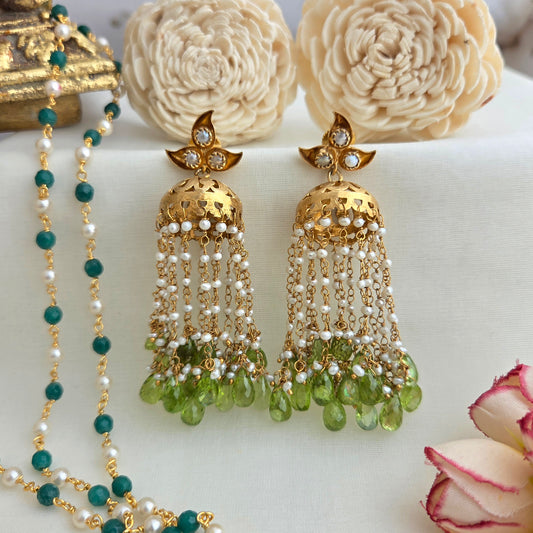 Pearl chain earrings