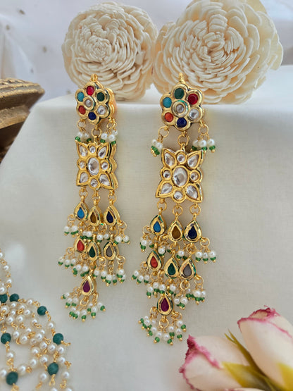 Navratna long earings