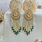 Waterfall pearl drops earrings