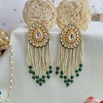 Waterfall pearl drops earrings