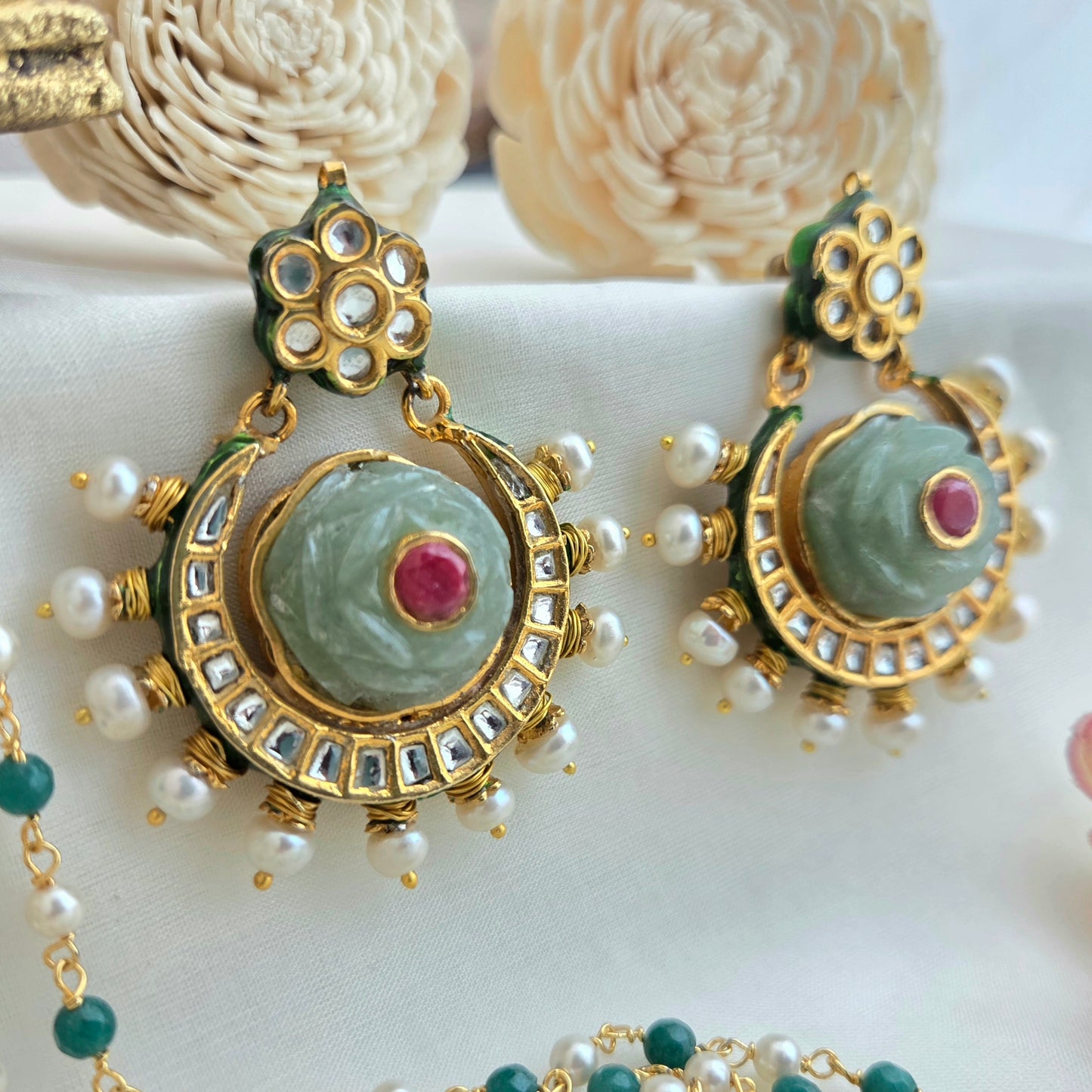 Jadau kundan chandbali