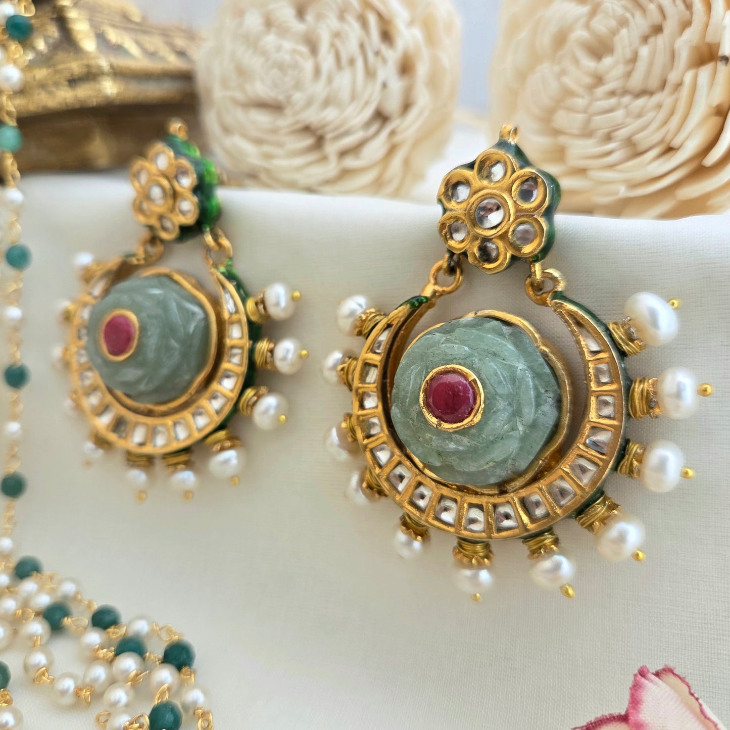Jadau kundan chandbali