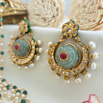 Jadau kundan chandbali