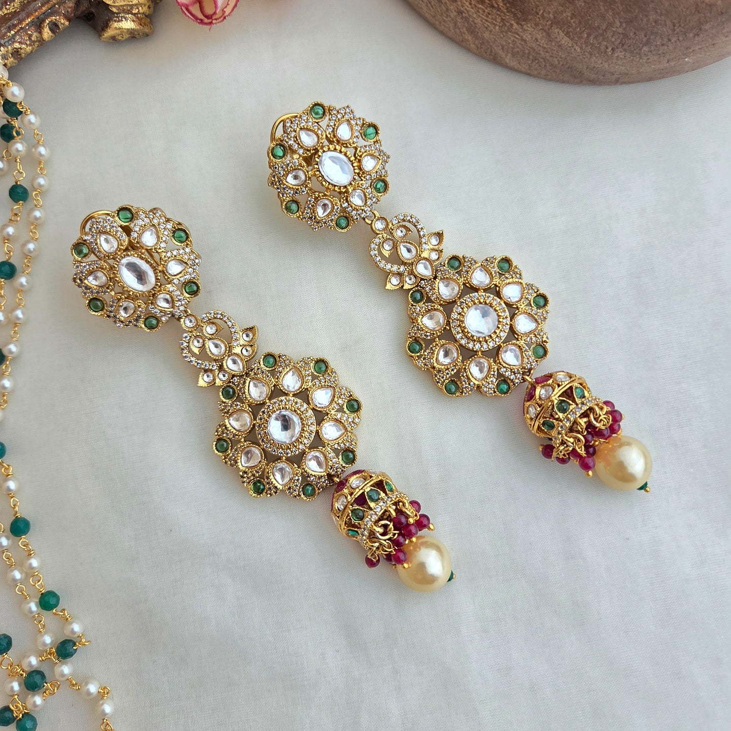 Victorian polki earrings