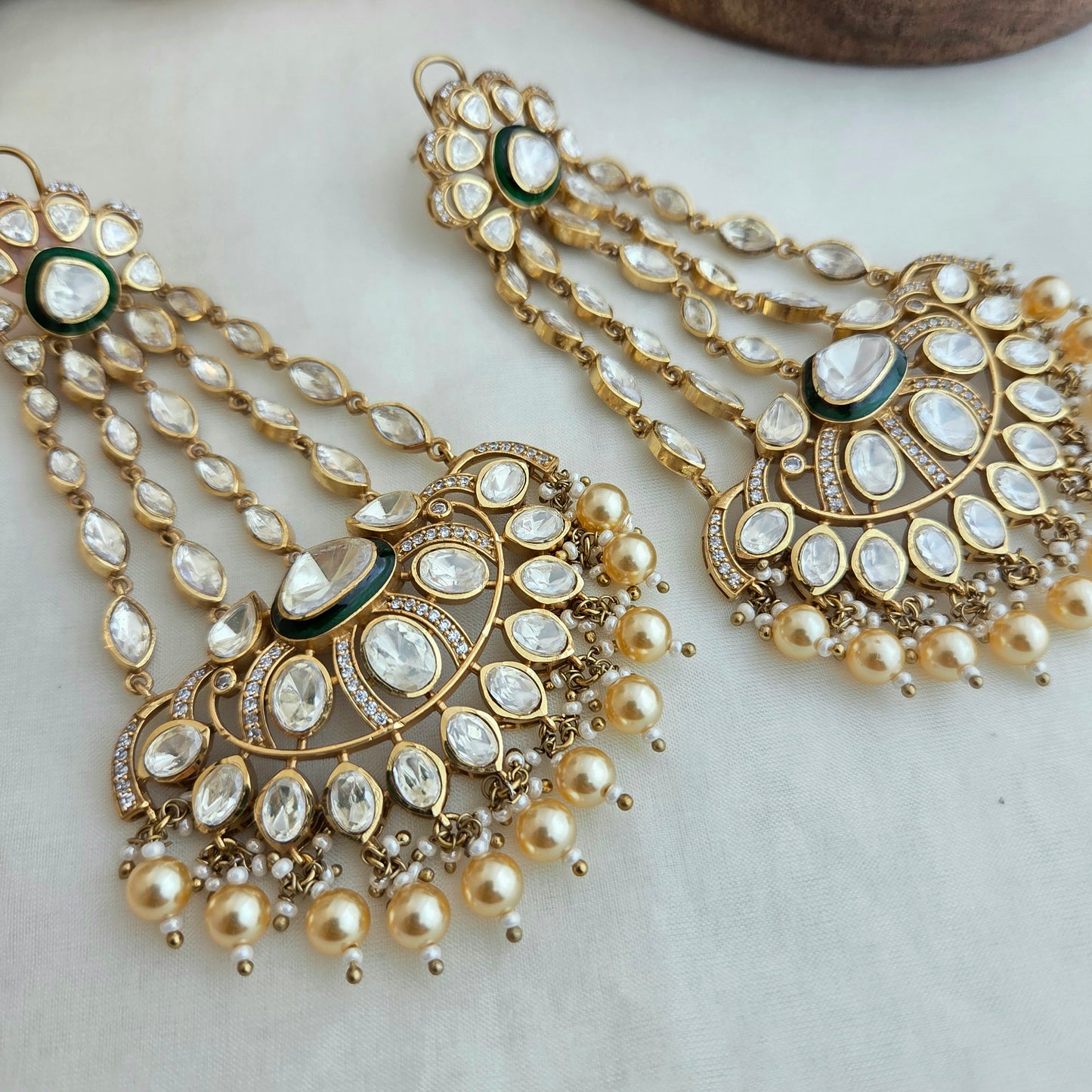 Polki jhumar earrings