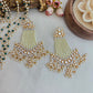 Kundan and pearl chandelier earrings