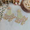 Kundan and pearl chandelier earrings
