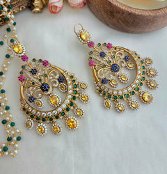 Big multicolored chandbali