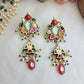 Kundan navratna earrings